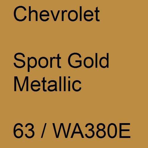 Chevrolet, Sport Gold Metallic, 63 / WA380E.